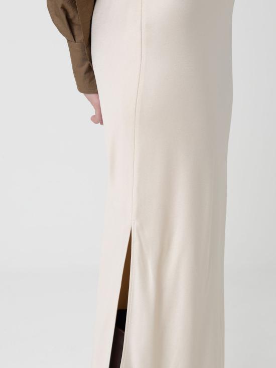 26SS 브루넬로 쿠치넬리 바이어스 컷 맥시 롱 스커트 M0H38G3396 C9597 Butter - BRUNELLO CUCINELLI