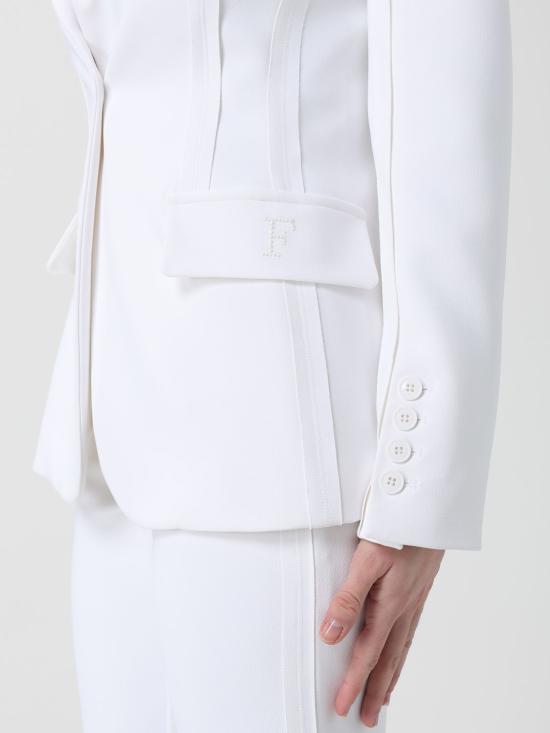 26SS 엘리자베타프랜치 수트 자켓 GI21661E2 360 White - ELISABETTA FRANCHI
