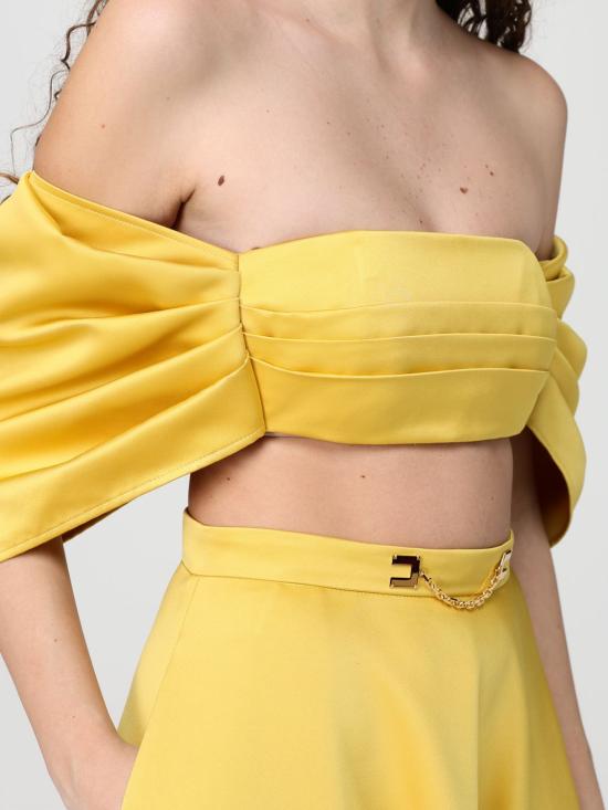 26SS 엘리자베타프랜치 민소매 티셔츠 TO05662E2 EV4 Yellow - ELISABETTA FRANCHI