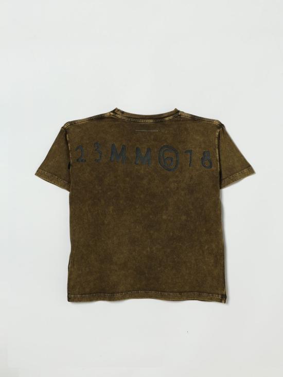 26SS [키즈] MM6 메종마르지엘라 티셔츠 M60985MM07Q M6514 Green - MM6 MAISON MARGIELA