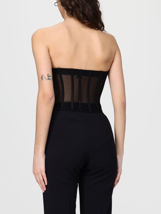 26SS 엘리자베타프랜치 민소매 티셔츠 TO05162E2 110 Black - ELISABETTA FRANCHI