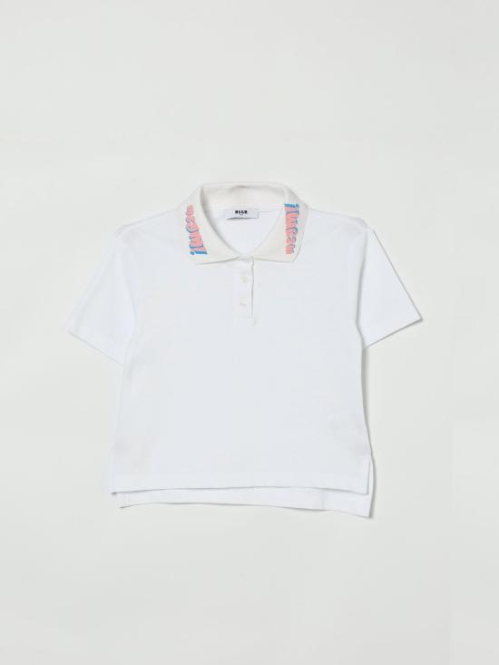 26SS [키즈] 엠에스지엠 폴로 셔츠 S6MSJGPO127 001 White