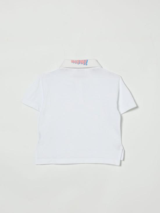 26SS [키즈] 엠에스지엠 폴로 셔츠 S6MSJGPO127 001 White - MSGM
