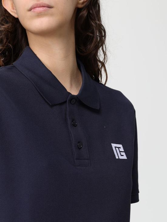 26SS 발망 폴로 티셔츠 GH1GB085BC87 SIV Blue - BALMAIN