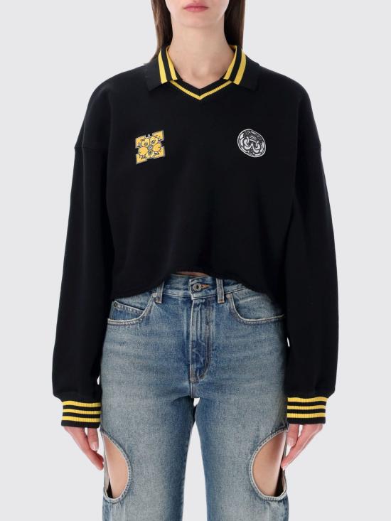 26SS 오프화이트 폴로 티셔츠 OWBA07BS26FLE002 1001 Black