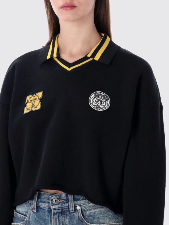 26SS 오프화이트 폴로 티셔츠 OWBA07BS26FLE002 1001 Black - OFF WHITE