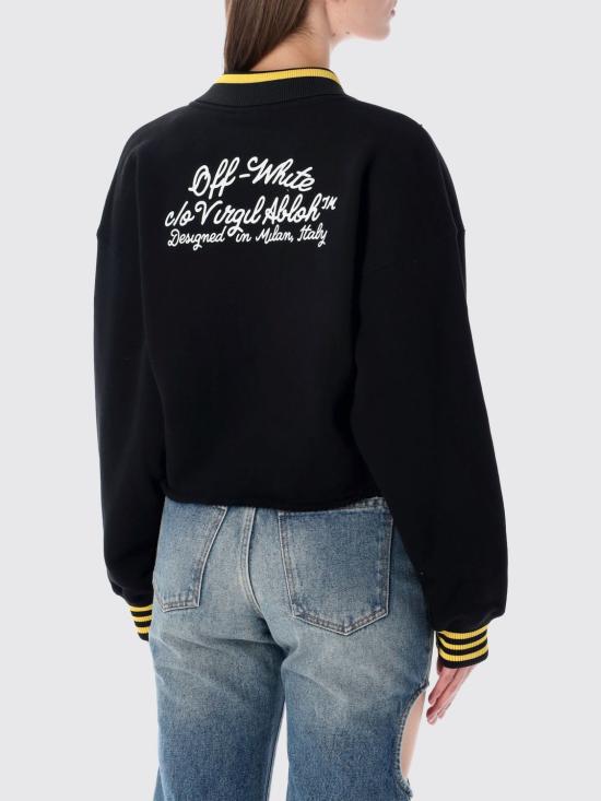 26SS 오프화이트 폴로 티셔츠 OWBA07BS26FLE002 1001 Black - OFF WHITE