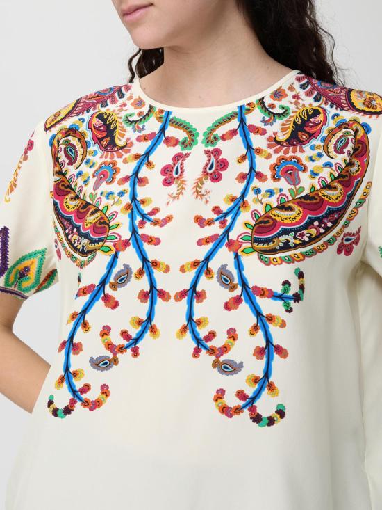 26SS 에트로 반팔 티셔츠 WRJA0025AKG21 X0800 White - ETRO