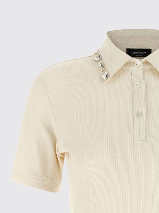 26SS 파비아나 필리피 폴로 티셔츠 JED266F138L908 0145 Beige - FABIANA FILIPPI