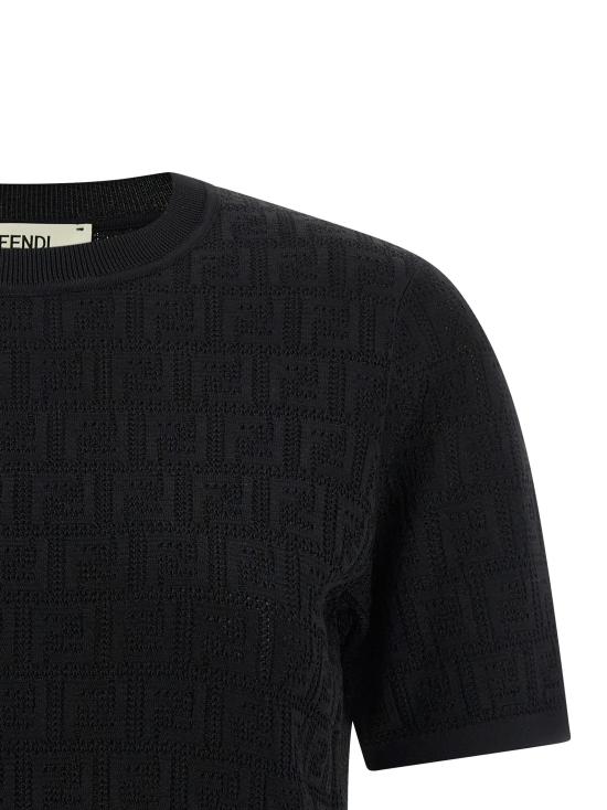 26SS 펜디 FF 코튼 비스코스 스웨터 FZXD57AUZRF0GME - FENDI