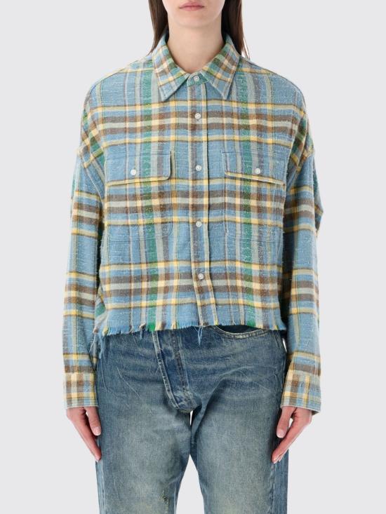 26SS 알13 크롭 워크셔츠 R13W7298 R658B Blue