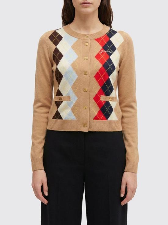 26SS 가니 아가일 프린트 가디건 A1070055 02Q Beige