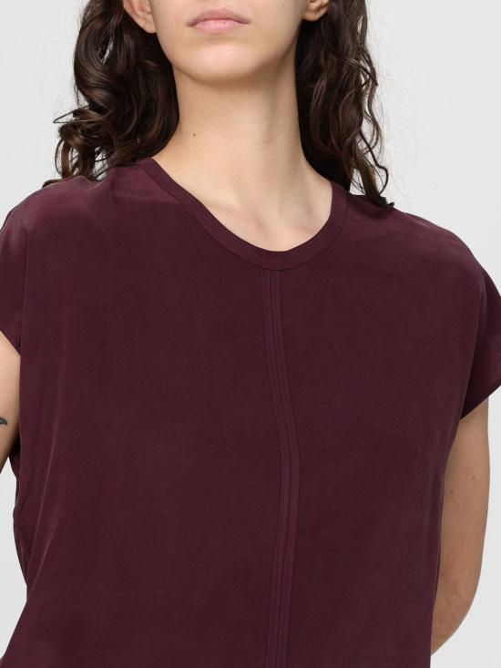 26SS 핑코 반팔 티셔츠 106195A2T7 RR7 Burgundy - PINKO