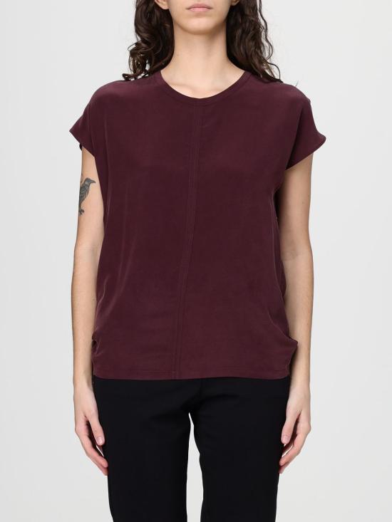 26SS 핑코 반팔 티셔츠 106195A2T7 RR7 Burgundy