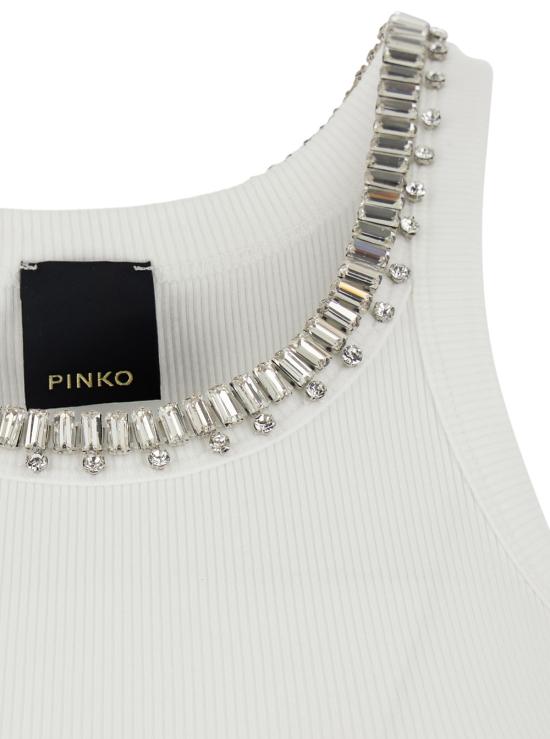 26SS 핑코 민소매 티셔츠 107303A3I5Z14 White - PINKO