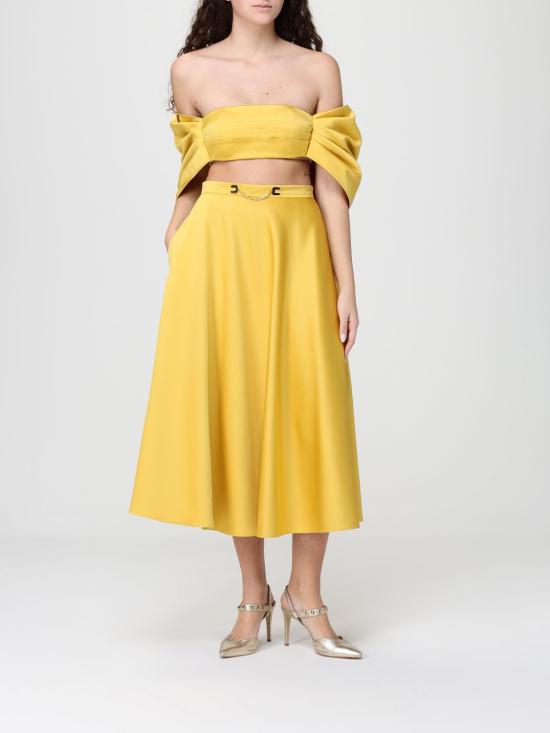 26SS 엘리자베타프랜치 롱 스커트 GO15661E2 EV4 Yellow - ELISABETTA FRANCHI