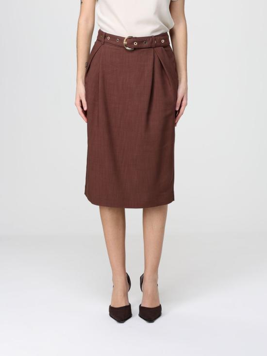 26SS 핑코 미디 스커트 106449A2W6 L78 Brown