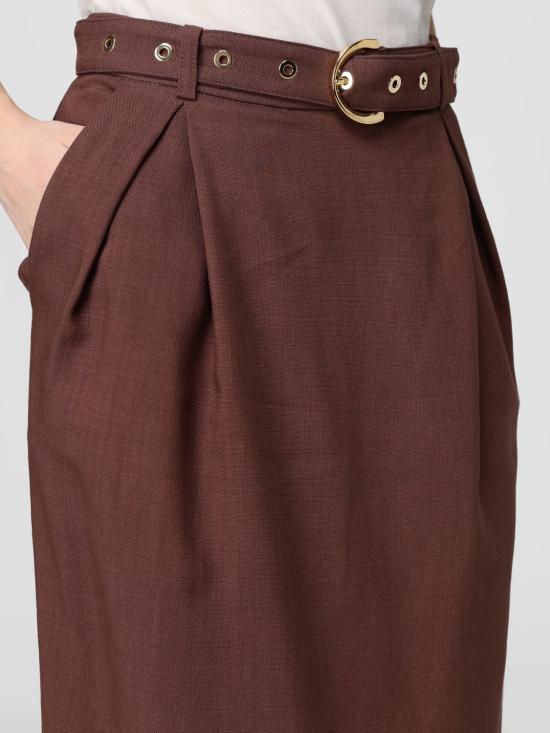 26SS 핑코 미디 스커트 106449A2W6 L78 Brown - PINKO
