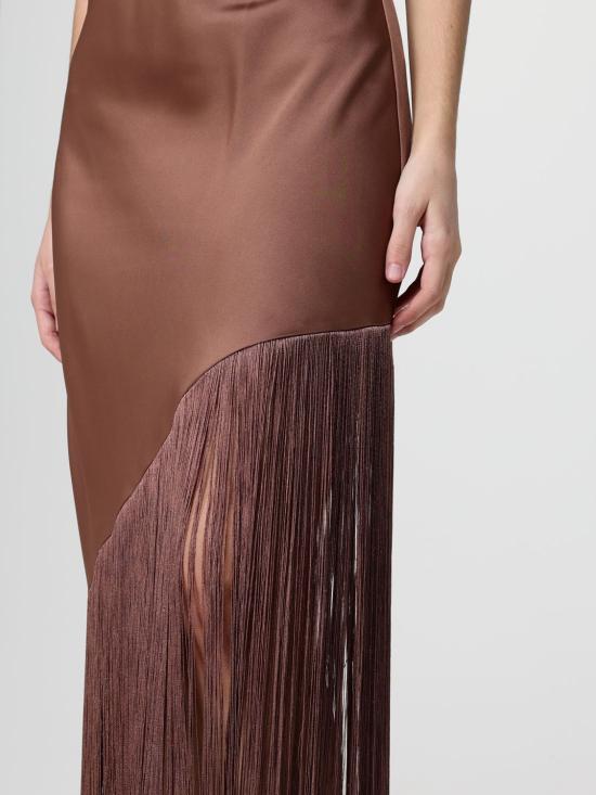 26SS 핑코 롱 원피스 106352A33D L50 Brown - PINKO