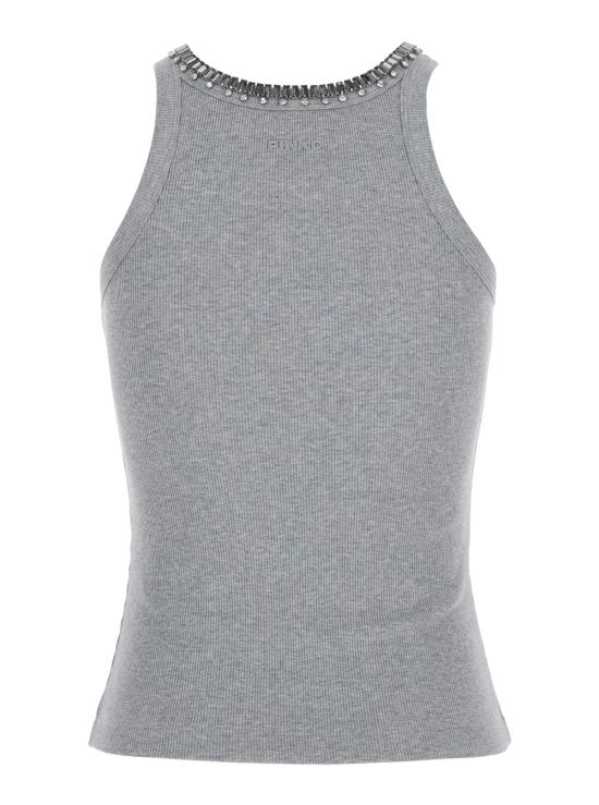 26SS 핑코 민소매 티셔츠 107303A3I5I42 Grey - PINKO