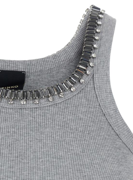 26SS 핑코 민소매 티셔츠 107303A3I5I42 Grey - PINKO