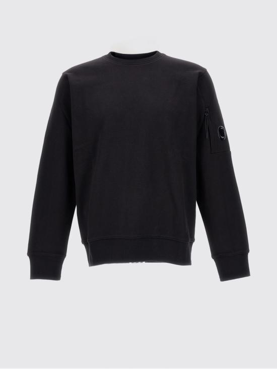 26SS 씨피 컴퍼니 다이애그널 레이즈드 플리스 스웨트셔츠 RCCMSS713A005086W 999 Black - C.P. COMPANY