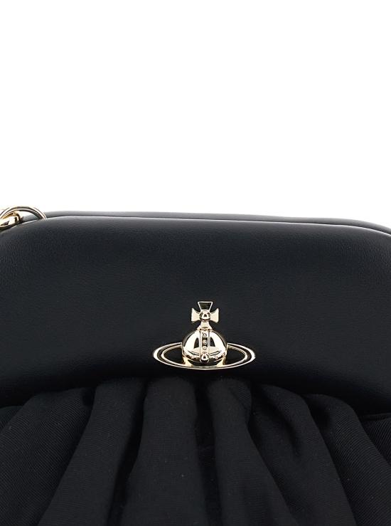 26SS 비비안웨스트우드 사피아노 탑핸들 클러치 파우치 49030001WW01F4N401 Black - VIVIENNE WESTWOOD