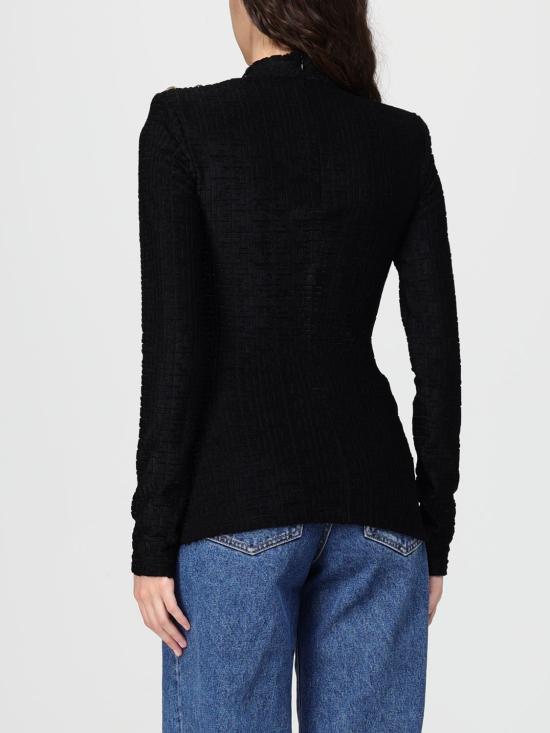 26SS 발망 긴팔 티셔츠 GF1AR962JL42 0PA Black - BALMAIN