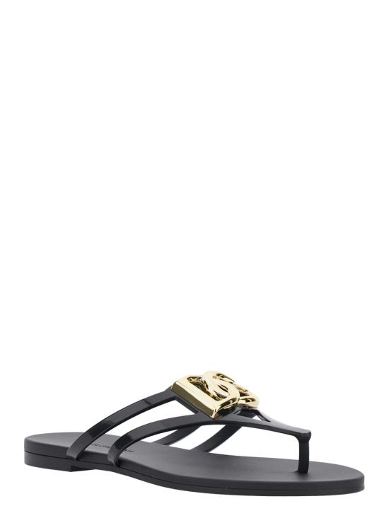 26SS 돌체앤가바나 러버 비치웨어 슬라이드 CW2418AY8178E831 Black - DOLCE & GABBANA