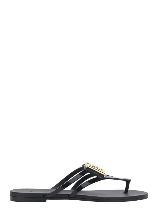 26SS 돌체앤가바나 러버 비치웨어 슬라이드 CW2418AY8178E831 Black