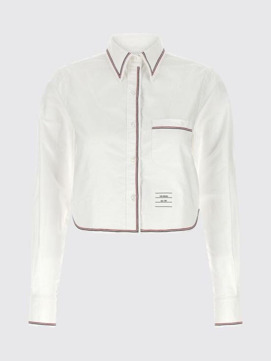 26SS 톰브라운 클래식 롱슬리브 셔츠 FLL196GF0313 100 White - THOM BROWNE