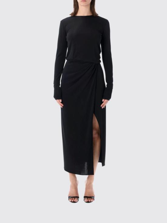 26SS 안다마네 롱 원피스 T190149ATJP073 999 Black