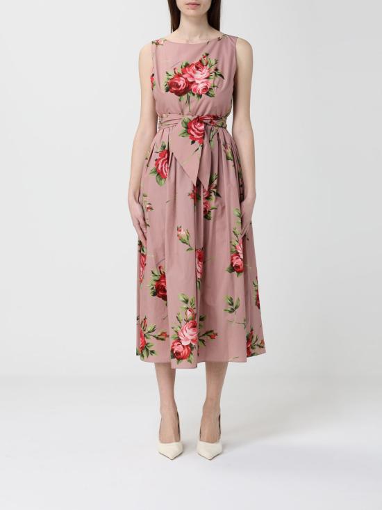 26SS 돌체앤가바나 로즈 부케 프린트 코튼 드레스 F612PTHS5UT HF5ZN Pink