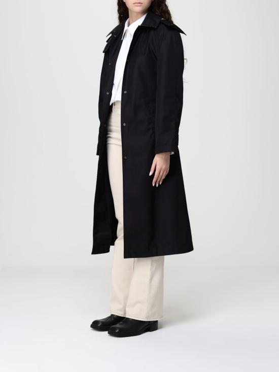 26SS 버버리 롱 나일론 후드 카 코트 8118730 Black - BURBERRY