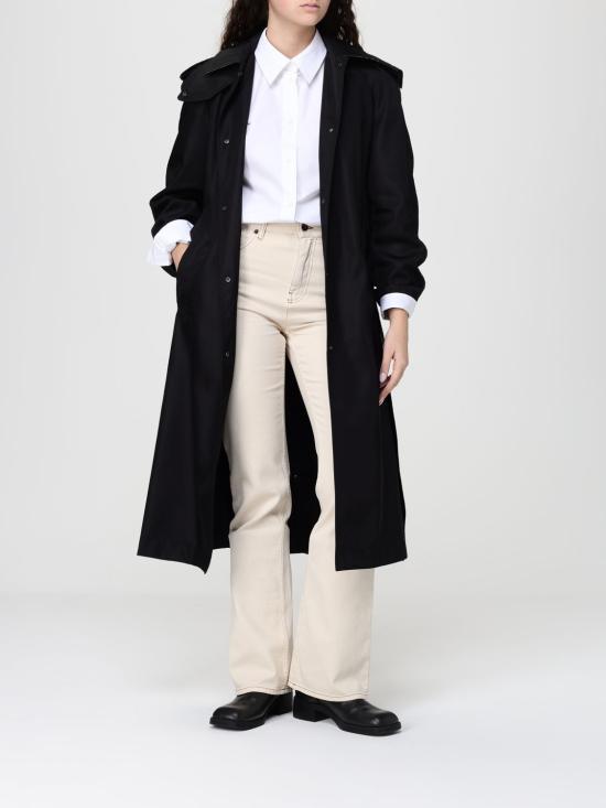 26SS 버버리 롱 나일론 후드 카 코트 8118730 Black - BURBERRY