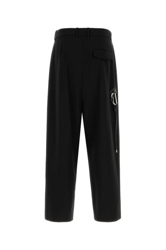  로에베 스트레이트 팬츠 코튼 와이드 레그  블랙 - LOEWE