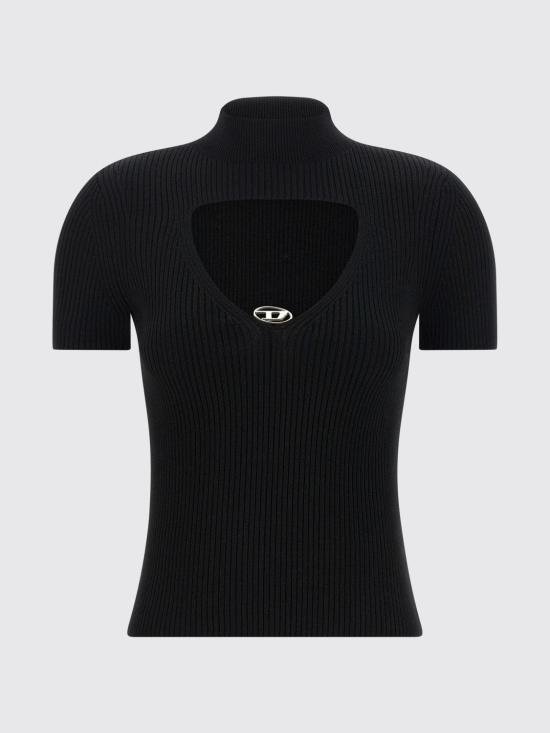 26SS 디젤 컷아웃 울 니트 탑 A214010PLBF 9XX Black - DIESEL
