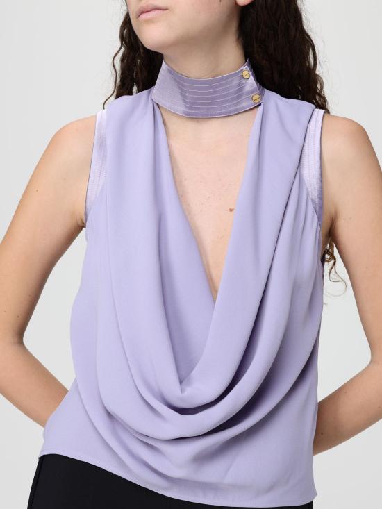 26SS 엘리자베타프랜치 민소매 티셔츠 CA13461E2 EV7 Lilac - ELISABETTA FRANCHI