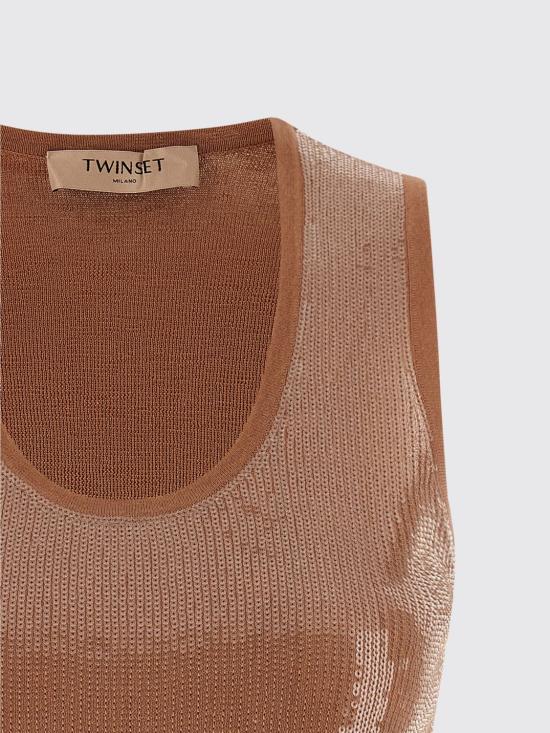 26SS 트윈셋 민소매 티셔츠 261TP3301 13168 Brown - TWINSET