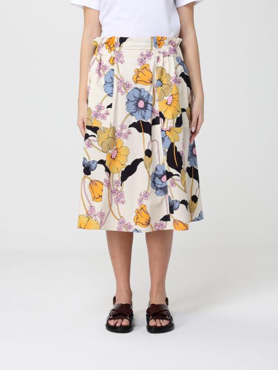 26SS 마르니 미디 스커트 GOMA0812A1UTC581 MFW08 Ivory