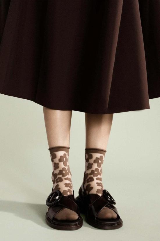  한셀 프롬 바젤 양말 팝 시어 모카 크루 삭스 - HANSEL FROM BASEL