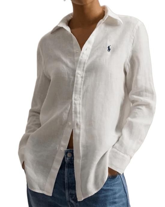 26SS 폴로 랄프로렌 포니 자수 리넨 셔츠 (211970730009) 211970730 White - POLO RALPH LAUREN