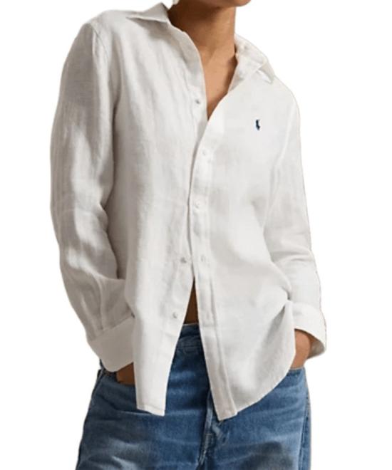 26SS 폴로 랄프로렌 포니 자수 리넨 셔츠 (211970730009) 211970730 White - POLO RALPH LAUREN