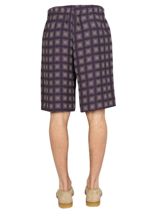  니들스 숏팬츠 체크 프린트 버뮤다 쇼츠 베이지 - NEEDLES