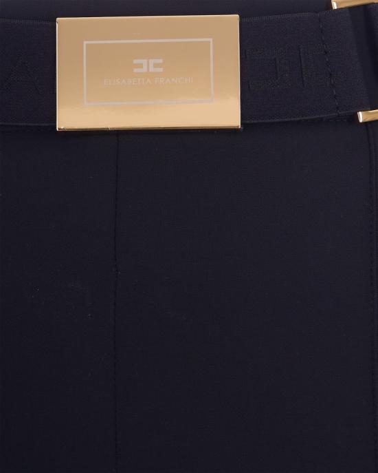 26SS 엘리자베타프랜치 스트레이트 팬츠 1675581 Black - ELISABETTA FRANCHI