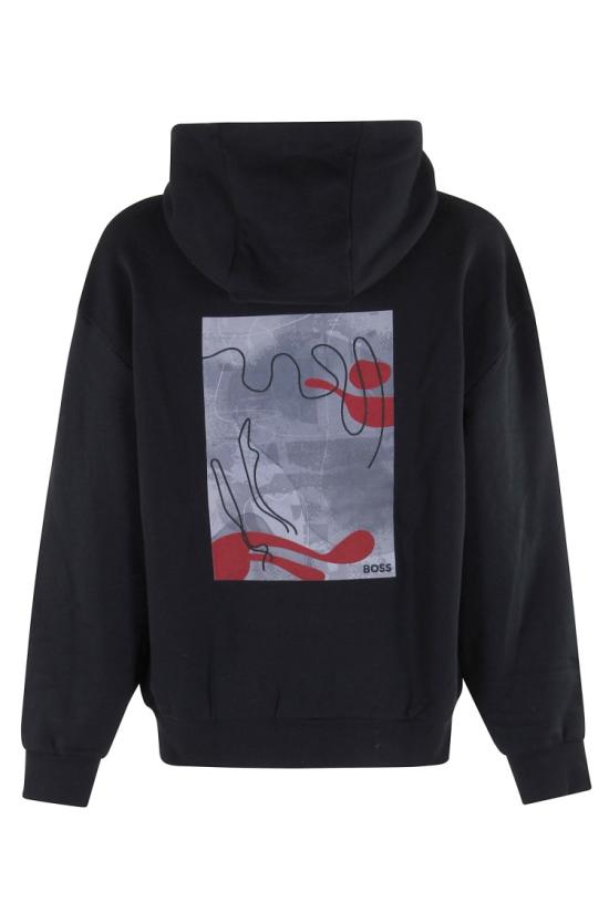 25FW 보스 후드 티셔츠 50549682 097 Black - BOSS
