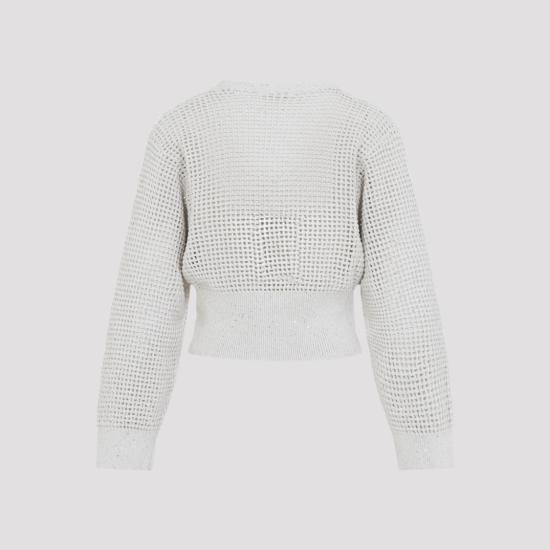 26SS 브루넬로 쿠치넬리 가디건 MDV762106 White - BRUNELLO CUCINELLI