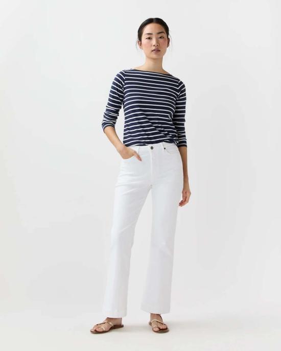  앤 매쉬번 데님 팬츠 켄달 플레어 5포켓 진 화이트