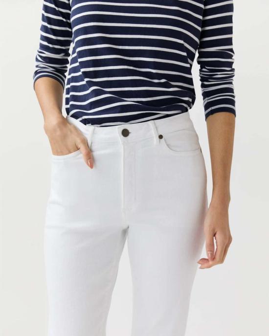  앤 매쉬번 데님 팬츠 켄달 플레어 5포켓 진 화이트 - ANN MASHBURN