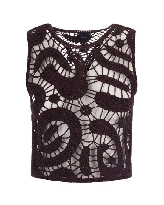 26SS 핑코 민소매 티셔츠 4015231 Black